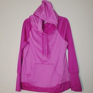 Champion Cowl neck barbie magenta pink Duo dry hoodie